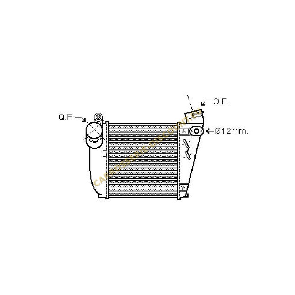 Intercooler, échangeur — Audi A3 (2000-2003) (+3)