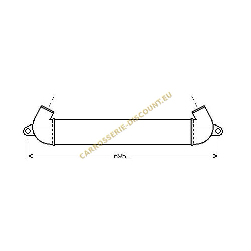 Intercooler, échangeur — Fiat Doblo (2001-2005)