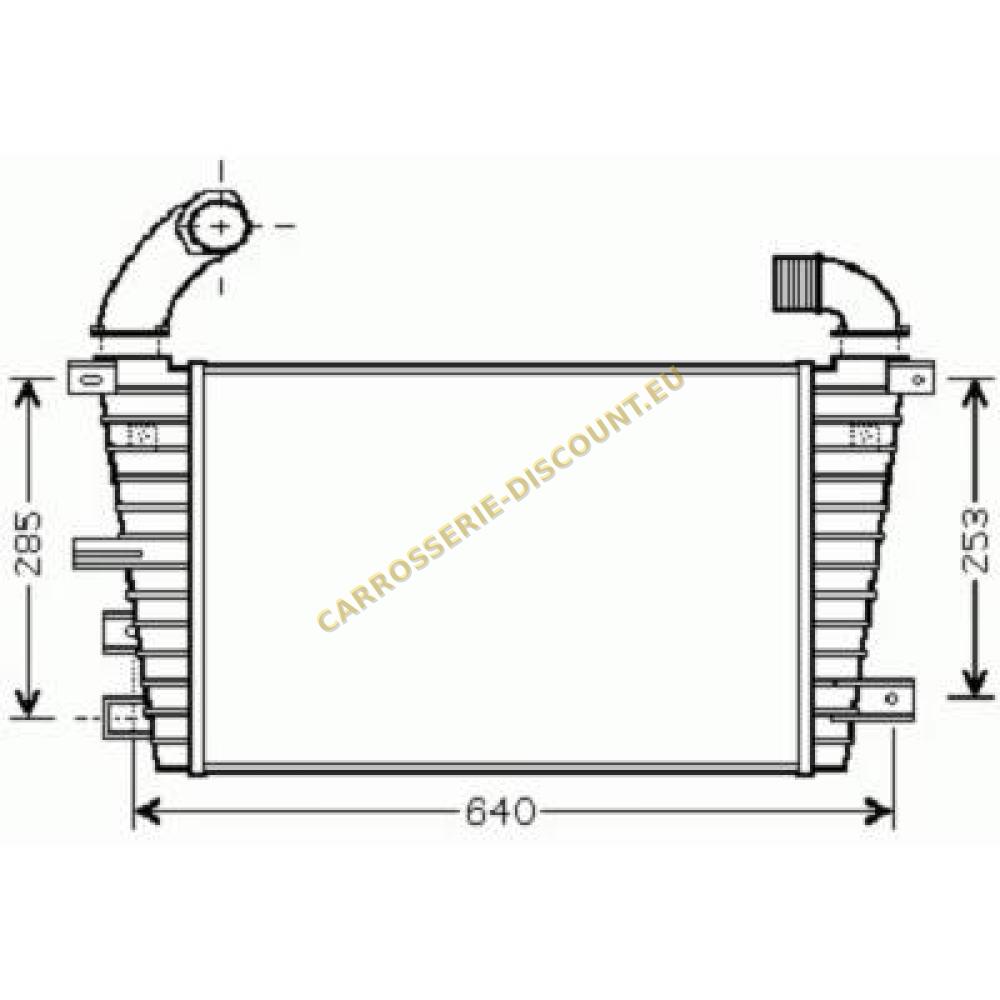 Intercooler, échangeur — Opel Astra H (2004-2009)