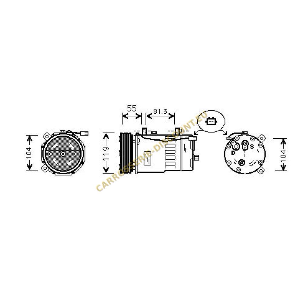 Compresseur, climatisation — Audi A3 (1996-2000) (+3)