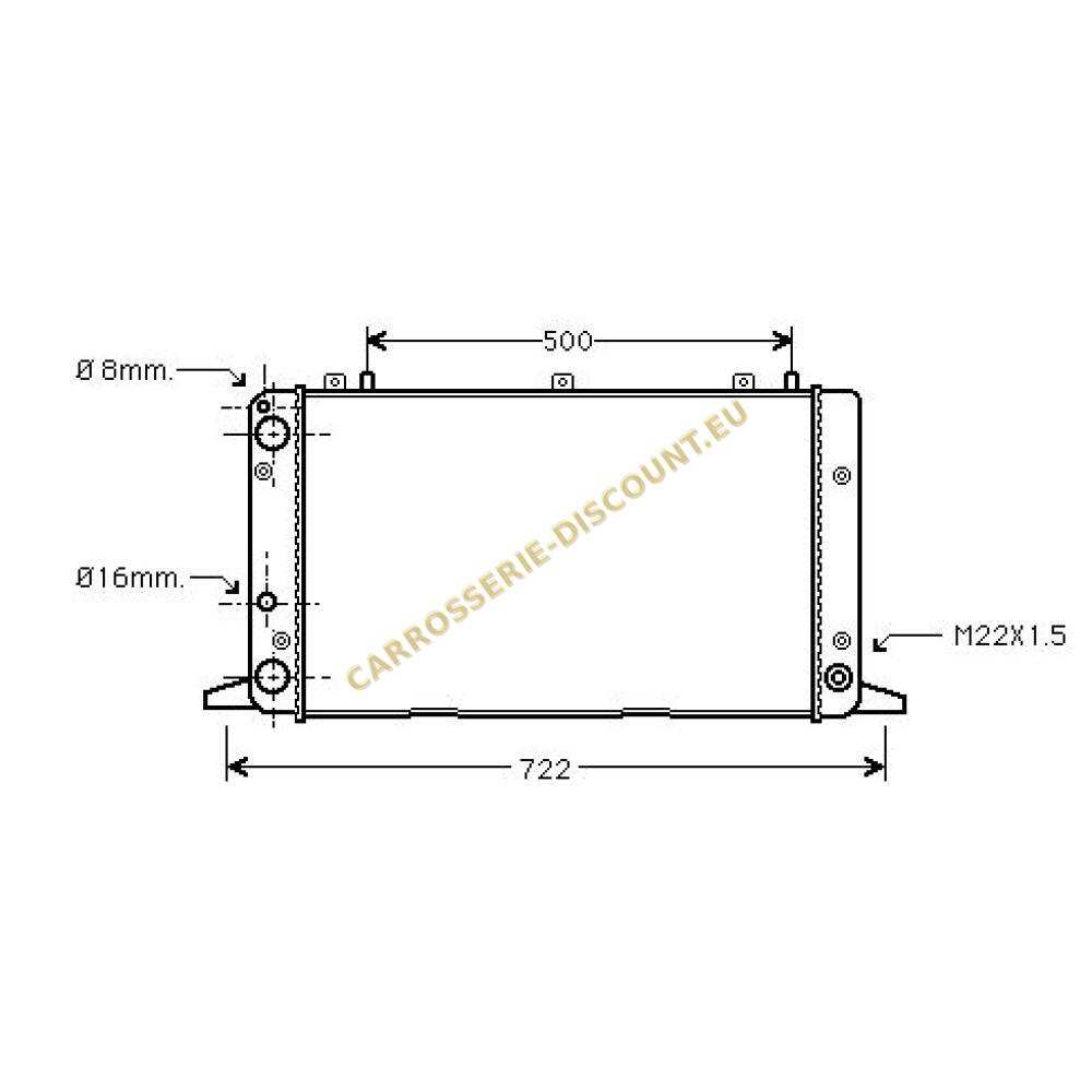Radiateur, refroidissement du moteur — Audi 80 Berline/Avant (B4) (1991-1996) (+1)