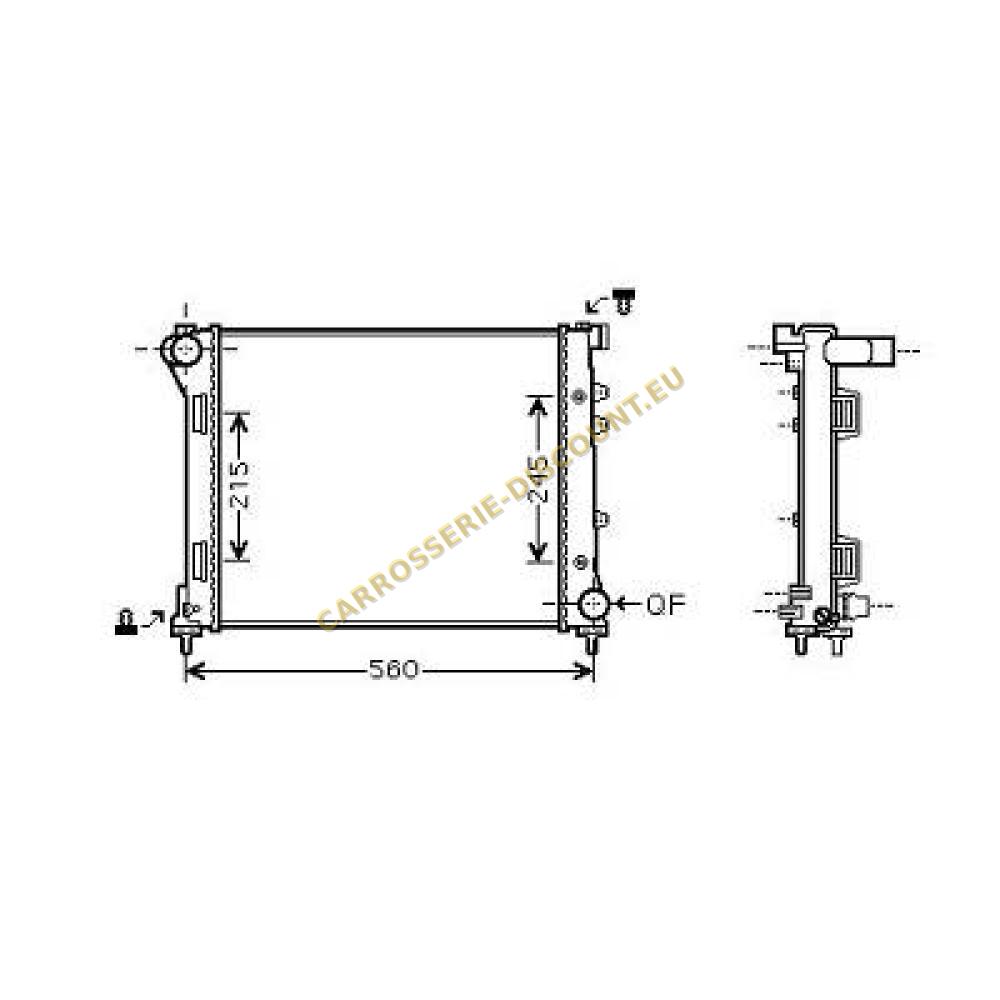 Radiateur, refroidissement du moteur — Fiat 500 (2015-…) (+2)