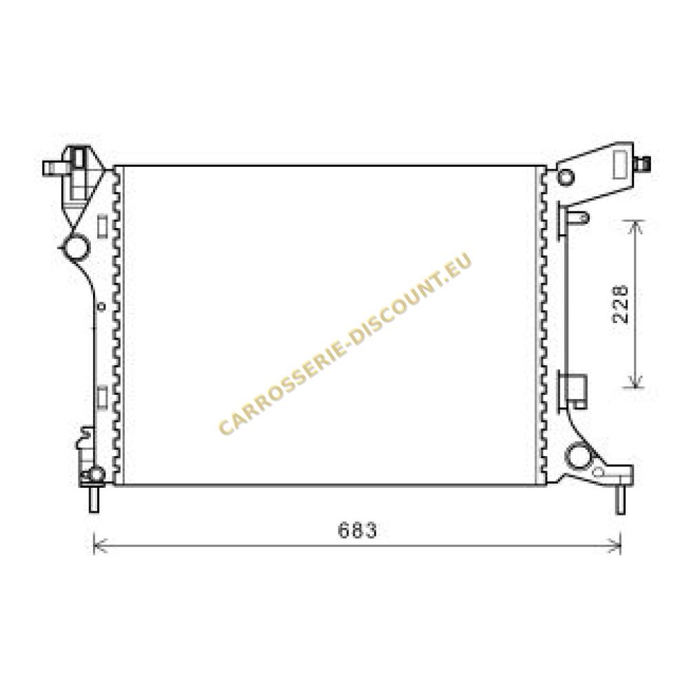 Radiateur, refroidissement du moteur — Fiat 500 L (2012-2017)