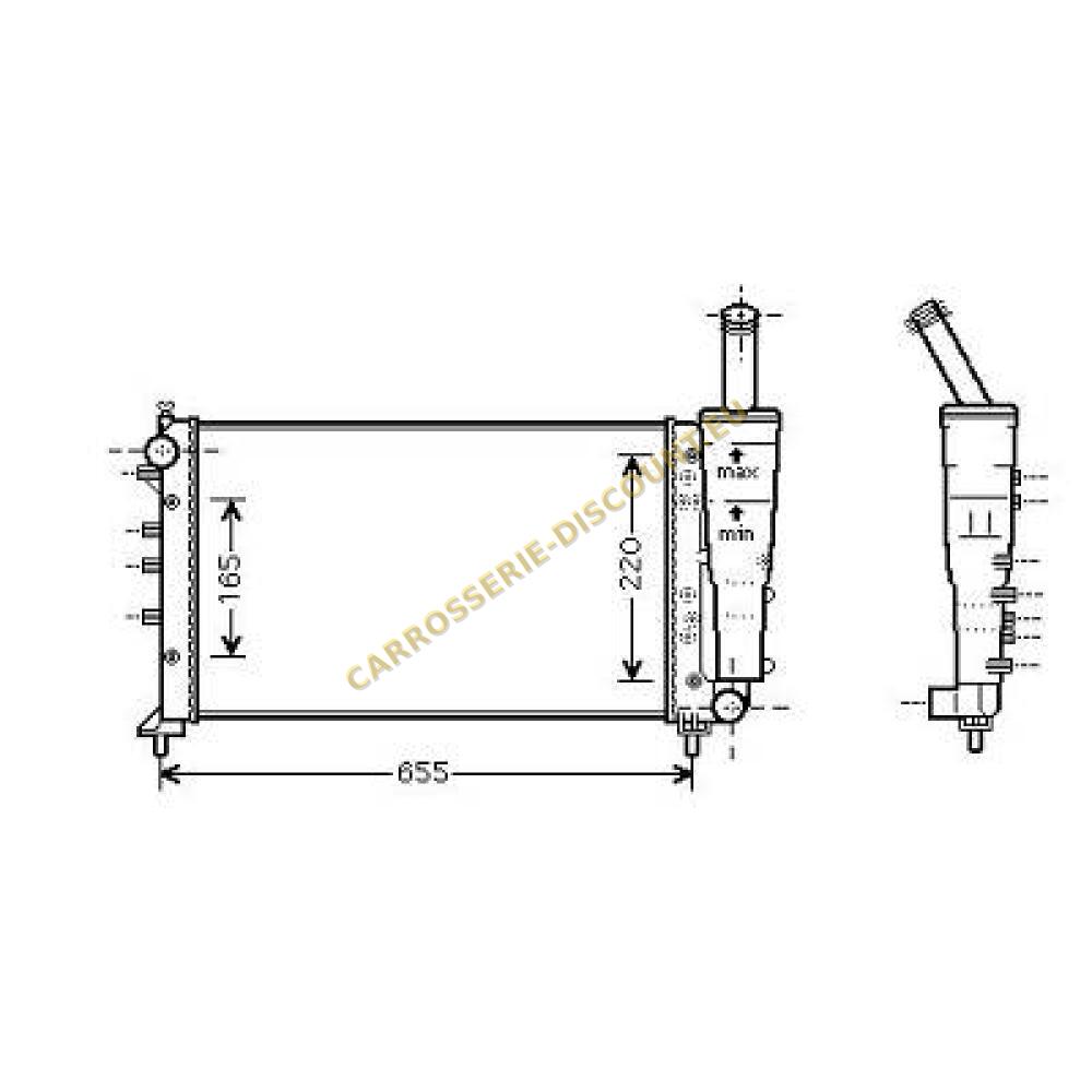 Radiateur, refroidissement du moteur — Fiat Punto (2003-2007) (+1)