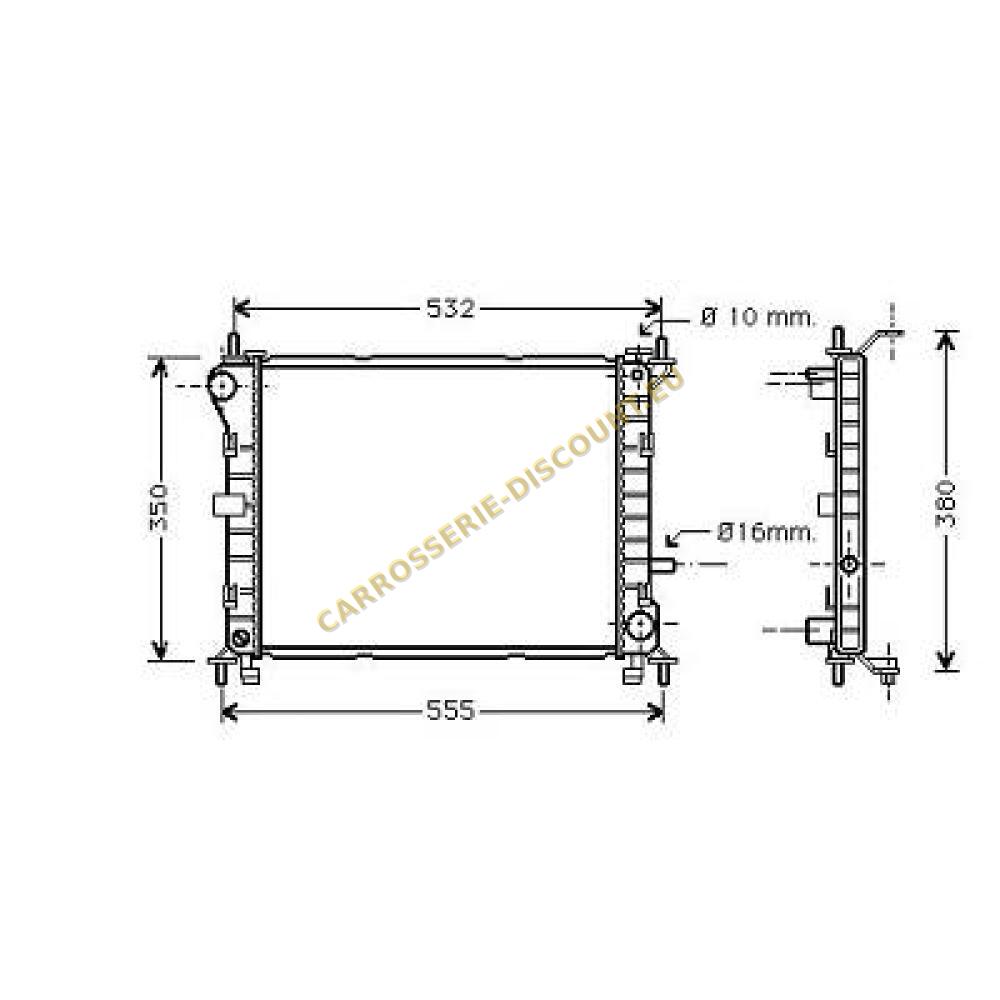 Radiateur, refroidissement du moteur — Ford Focus (2001-2004) (+1)