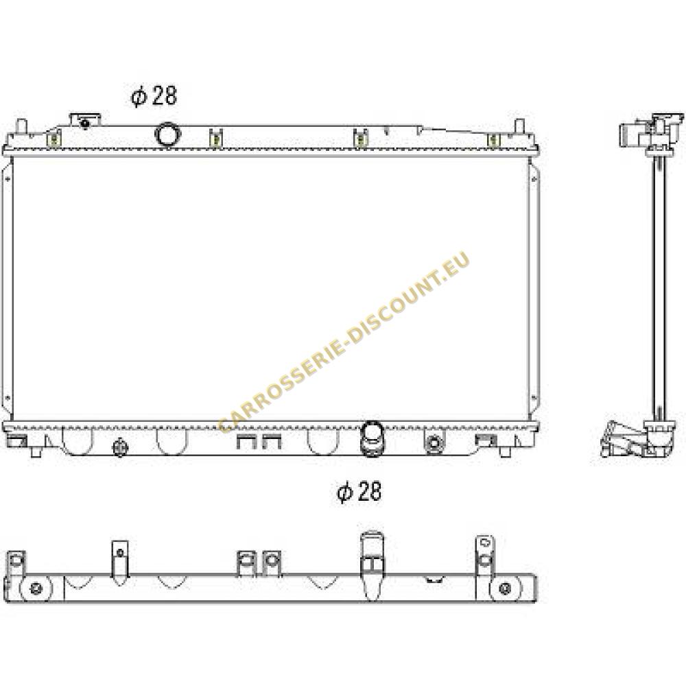 Radiateur, refroidissement du moteur — Honda Jazz (2008-2011) (+1)