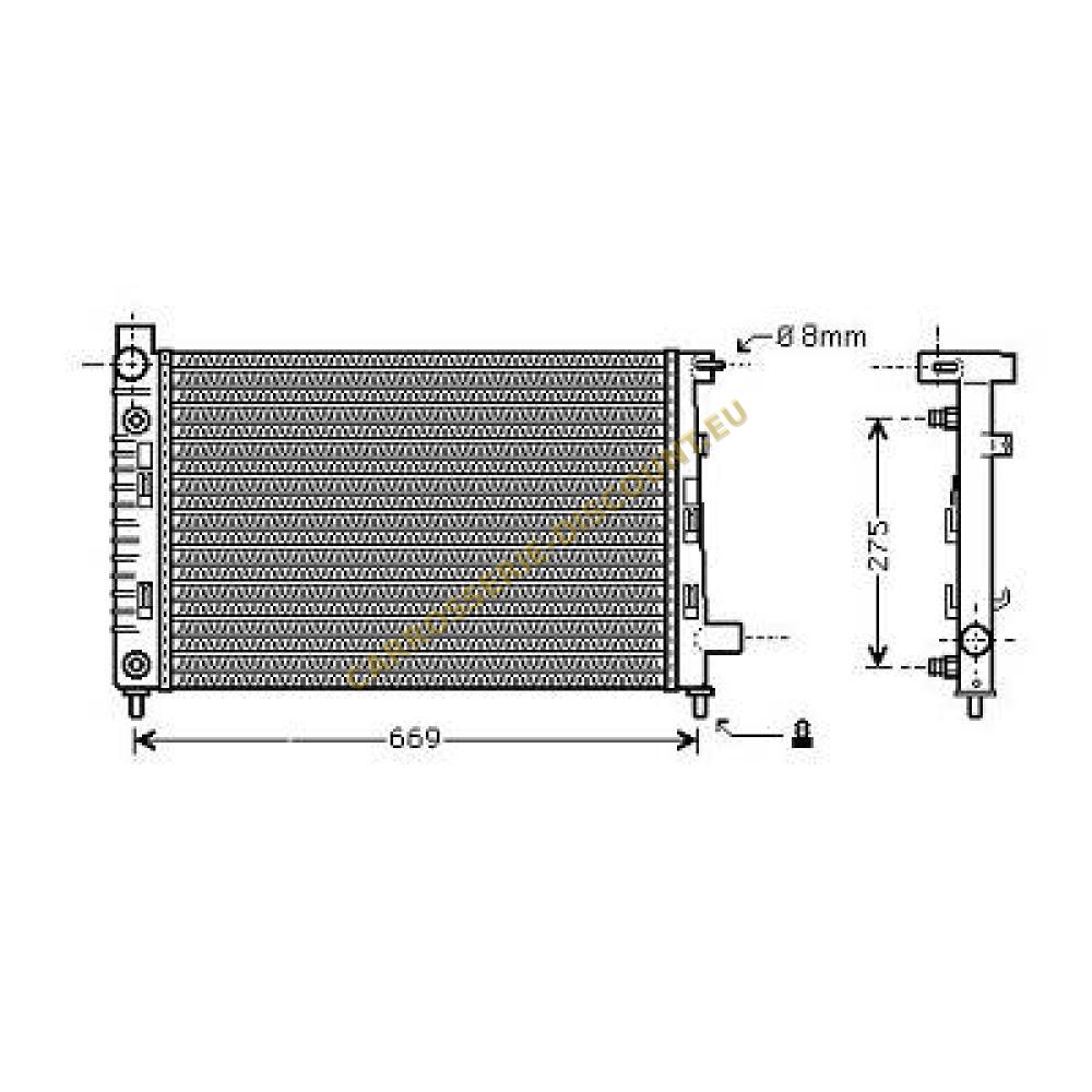 Radiateur, refroidissement du moteur — Mercedes-Benz A-Classe W168 (2001-2004) (+2)