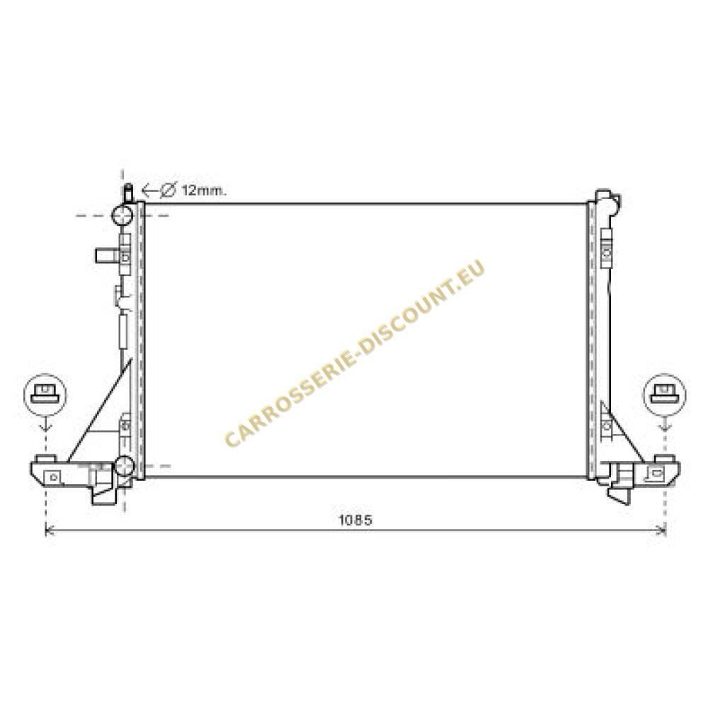 Radiateur, refroidissement du moteur — Opel Movano B (2010-…) (+1)