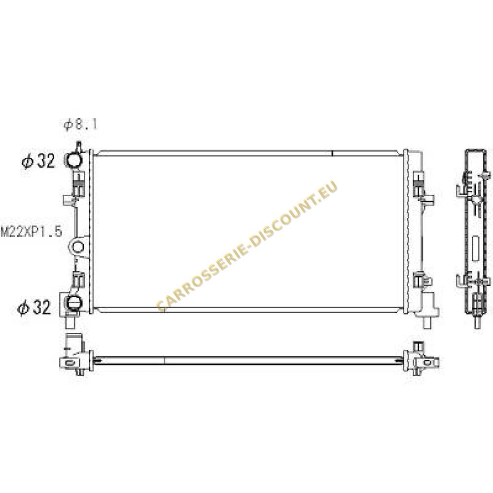Radiateur, refroidissement du moteur — Audi A1 (2010-2015) (+6)