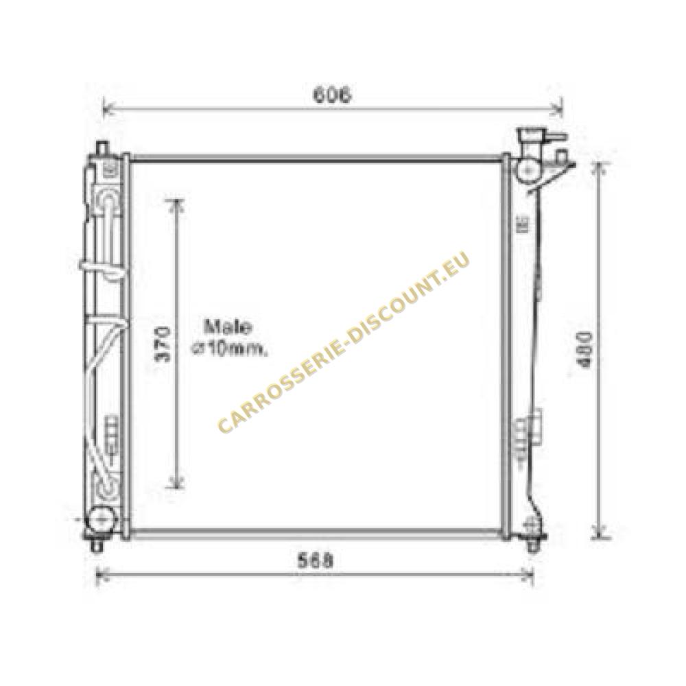 Radiateur, refroidissement du moteur — Hyundai IX 35 10-13 + (2013-…) (+1)