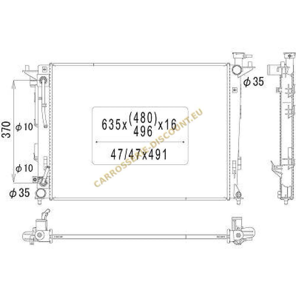 Radiateur, refroidissement du moteur — Hyundai IX 35 10-13 + (2013-…) (+1)