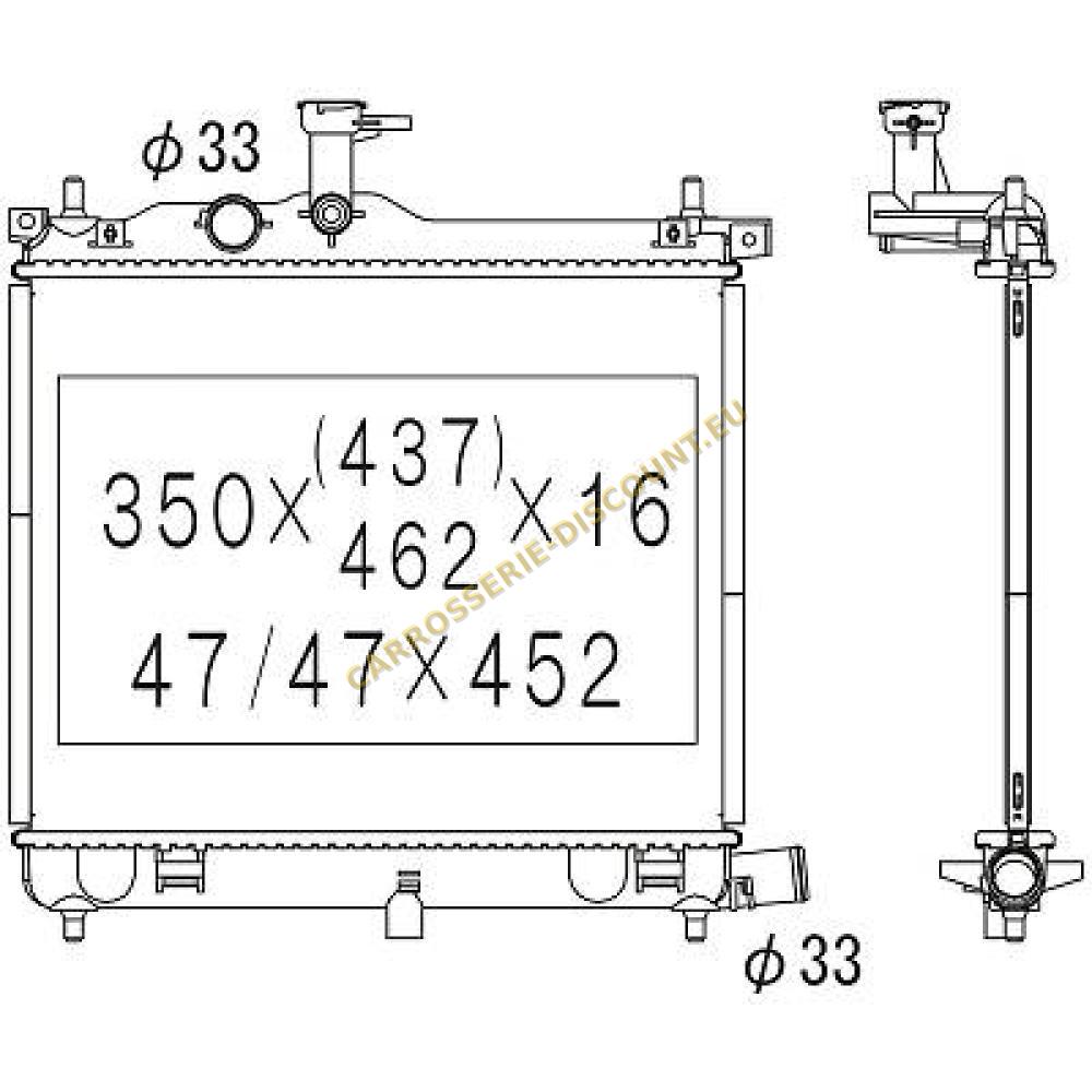 Radiateur, refroidissement du moteur — Hyundai I 10 (2008-2011)