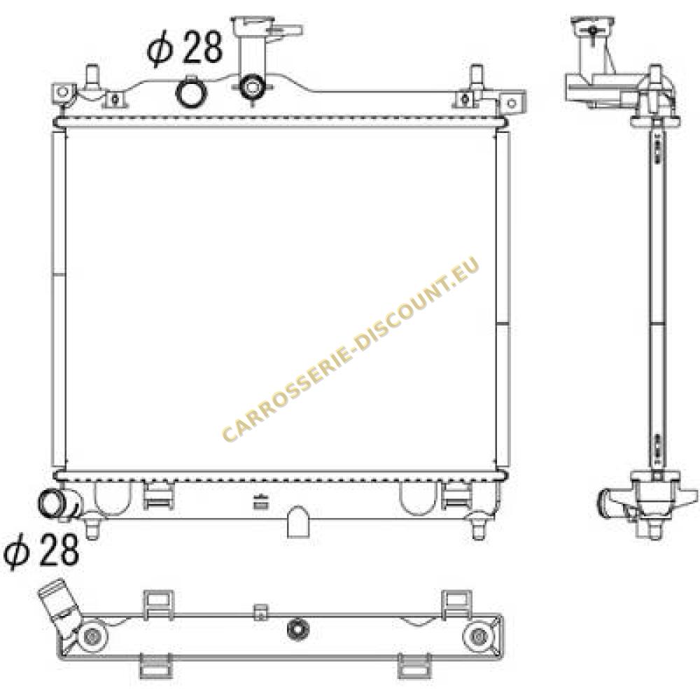 Radiateur, refroidissement du moteur — Hyundai I 10 (2008-2011) (+1)